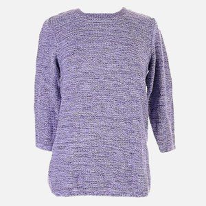 Croft & Barrow Marled Purple Cotton Sweater